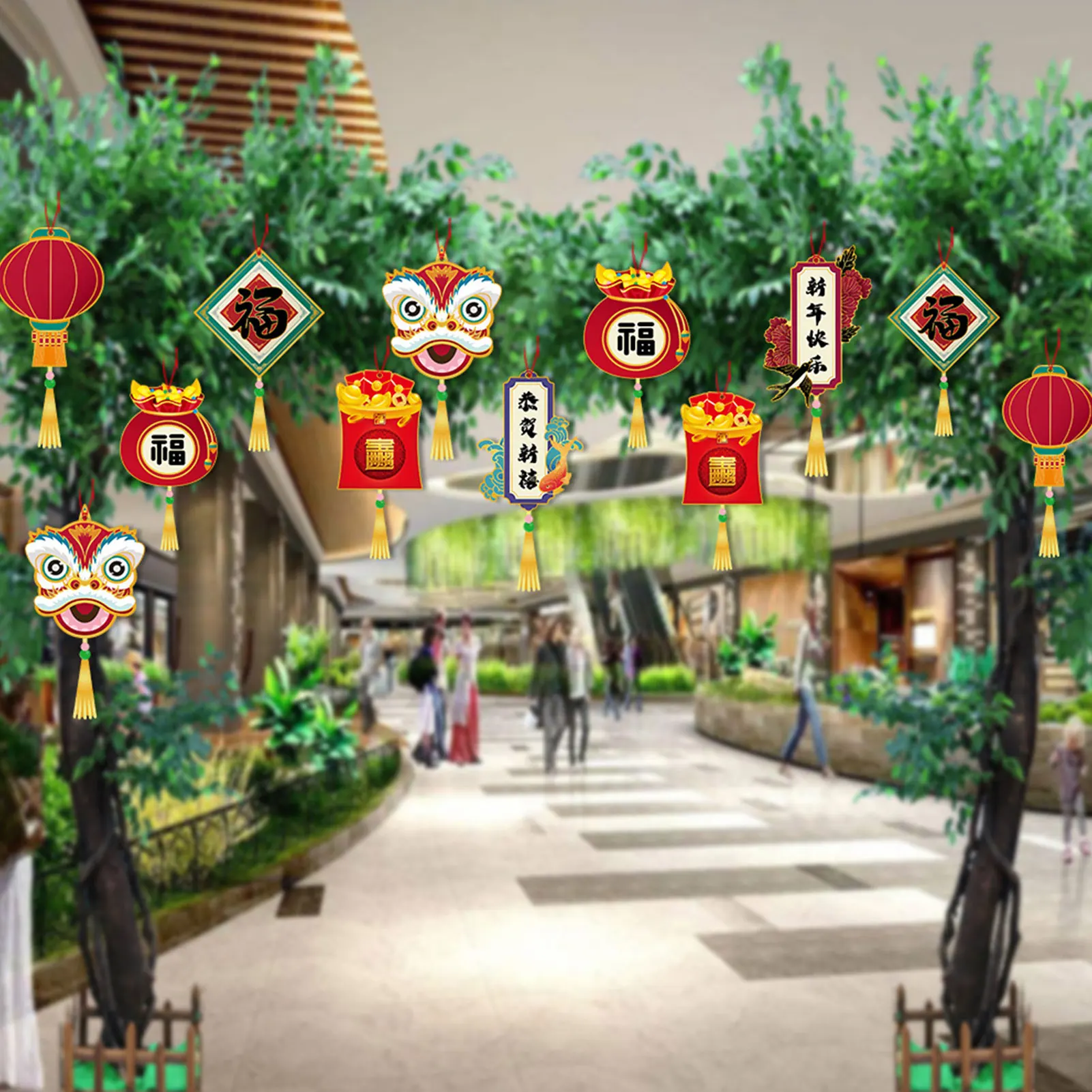 

Китайские Новогодние украшения, украшение на Лунный Новый год, подвеска в виде 12-летнего тигра, китайский узел на праздник весны 2022