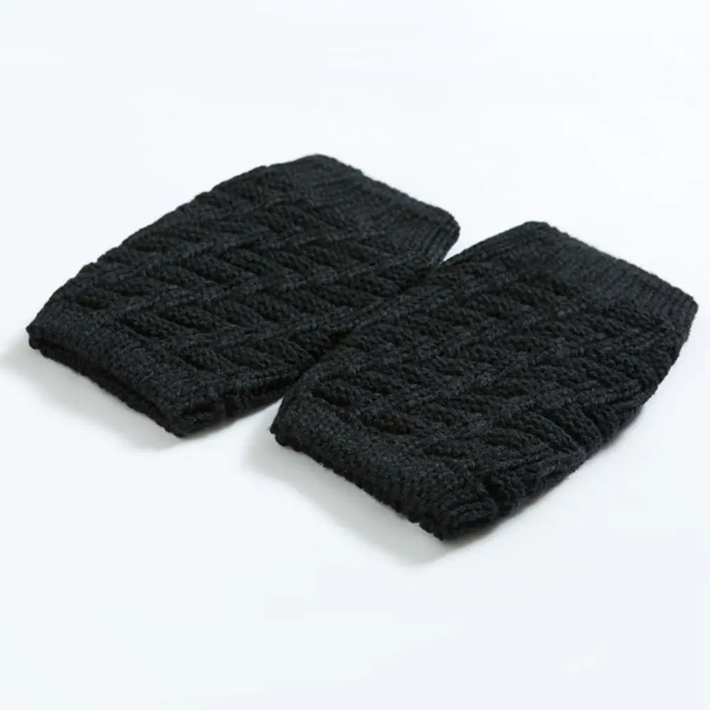 

Comfortable Gift Knitted Leg Protector Sleeve Woollen Thermal Boots Leg Covers Geometric Figures Socks