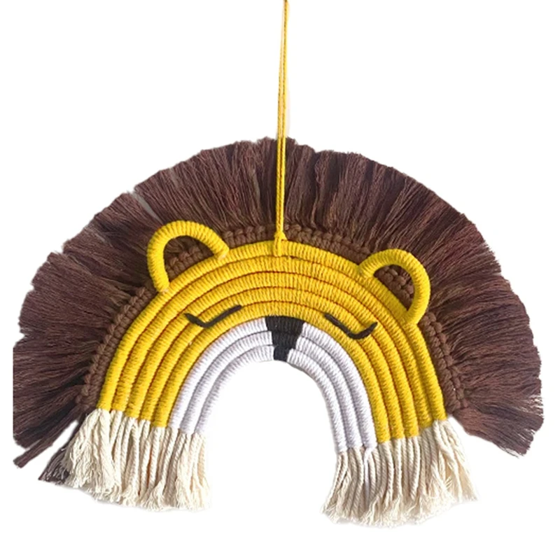 Радужная Стена ткань радуга Настенная подвеска ручная работа олень/лев