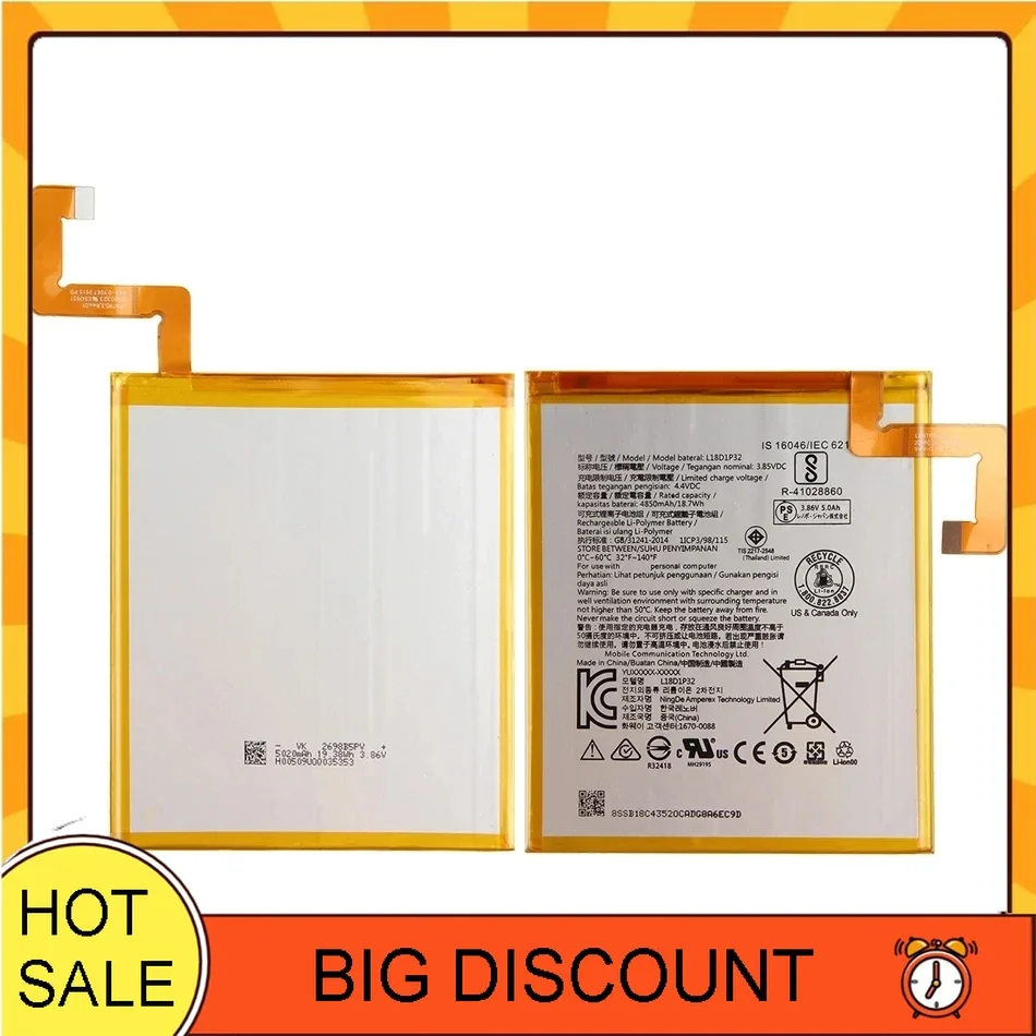 Аккумулятор L15D1P32 L16D1P34 L18D1P31 L18D1P32 для планшетов Lenovo Tab3 8Plus