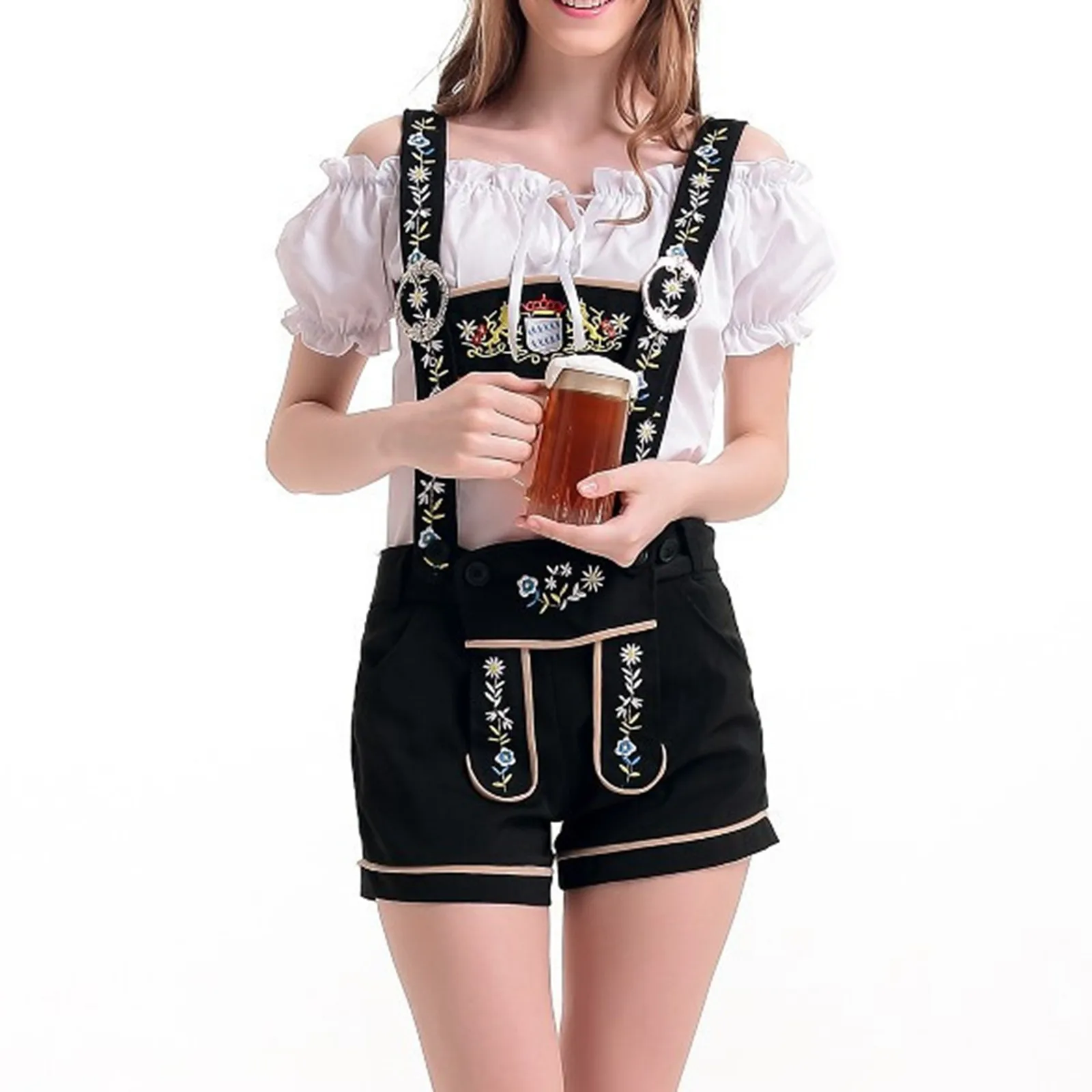 Комбинезон Oktoberfest Beer Lederhosen женские баварские комбинезоны шорты клубные