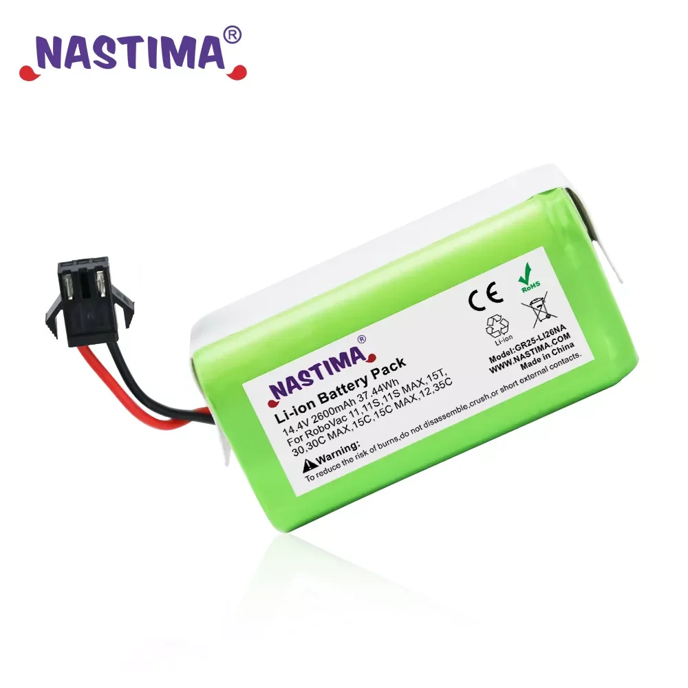 

Nastima 14.4V 2600mAh Li-ion Battery for Conga Excellence 990 1090 1790 1990 Ecovacs Deebot N79 N79S DN622, Eufy Robovac 30 35C