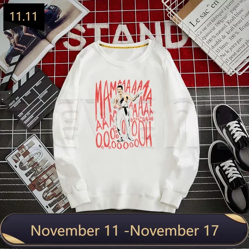 

Мужские толстовки Freddie Mercury The Queen Music рок-группы, свитшот с принтом, трендовая мужская одежда в стиле хип-хоп