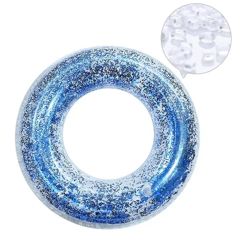 

Tube Laps Swimming Giant Fun Pool Swim Glitter Transparent Inflatable Ring Foats Boys Float Adult Girl Water Toy Children Pool