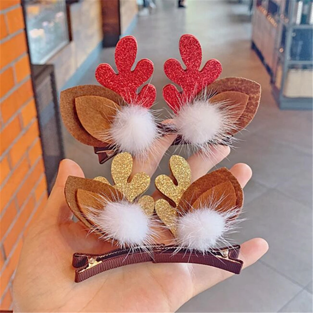 

2 шт., заколки для волос в виде оленя