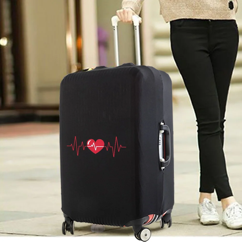Love Pattern Elastic Luggage Protective Cover Case for Suitcase Dust-proof Cover Trunk for 18-30 Inch Travel Trolley Accessories