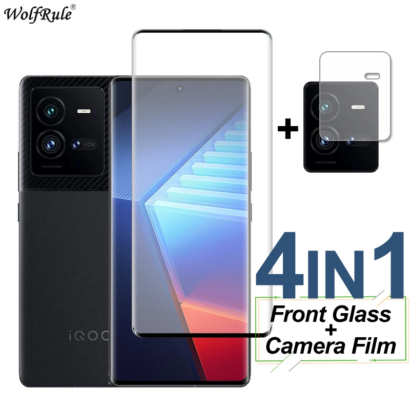 

Tempered Glass For ViVo IQOO 10 Pro Glass Full Cover Curved Screen Protector Protective Phone Camera Film On IQOO 10 9 8 Pro