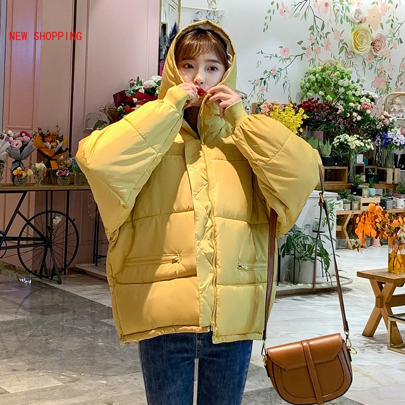 2023 New Autumn Winter Jacket Hooded Women Coat Loose Cotton-padded Short Jackets Female Parka Warm Casual Plus Size Overcoat