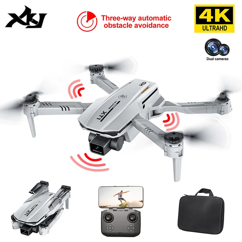 

XKJ 2022 New XT1 Mini Drone 4K Professional HD Camera Three-sided Obstacle Avoidance Quadcopter RC Helicopter Plane Toys Gifts