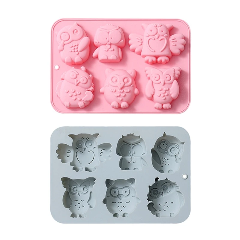 

DIY Handmade Soap Making Supplies Silicone Fondant Mold Exquisite Cute Owl Cake Decorating Family Candle Molds Flexible