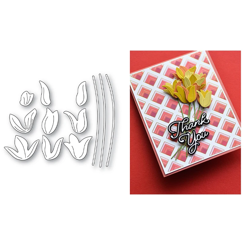 

Пресс-формы для скрапбукинга «тюльпаны», 2023