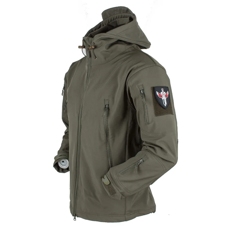 

Mens Sweatshirt Hooded Bomber Coats Men Jackets Tactical Windproof Waterproof Jacket Fleece Keep Warm Men's Army Combat Jackets
