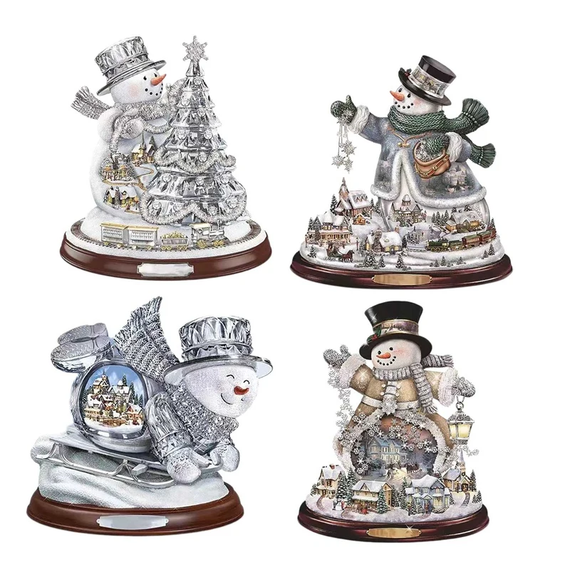 

20X30cm Christmas Stickers Crystal Stickers Window Stickers Wall Stickers Light Up Christmas Village Garland Stickers