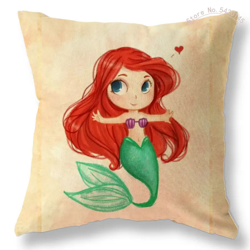 

Чехол-наволочка в стиле Диснея принцессы, мультяшный чехол, украшение для дома, сказка, подарок на день рождения и Рождество, 40x40 см