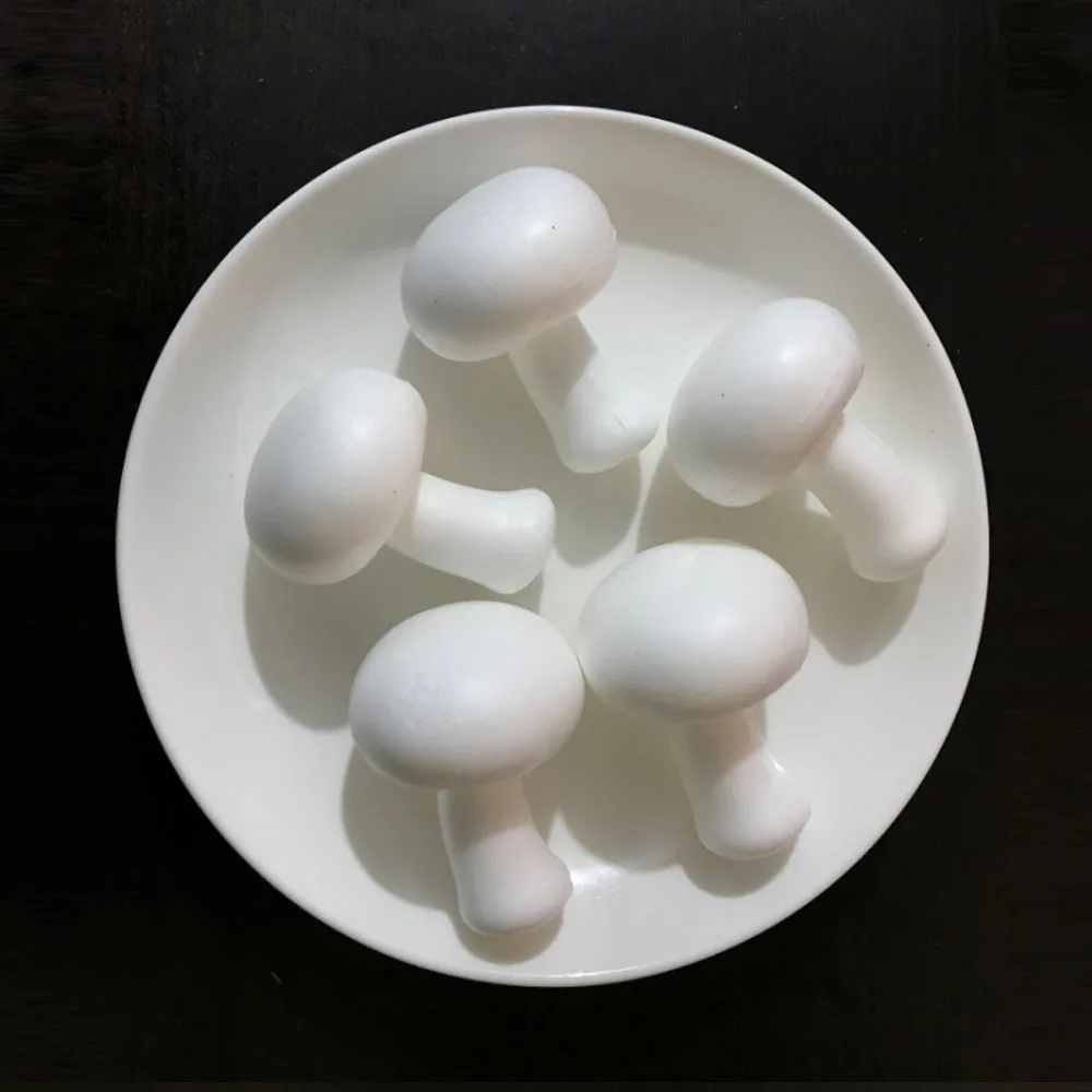 

simulation white mushroom fake artificial vegetables model for hotel dining room hall restaurant store shop decor photo props