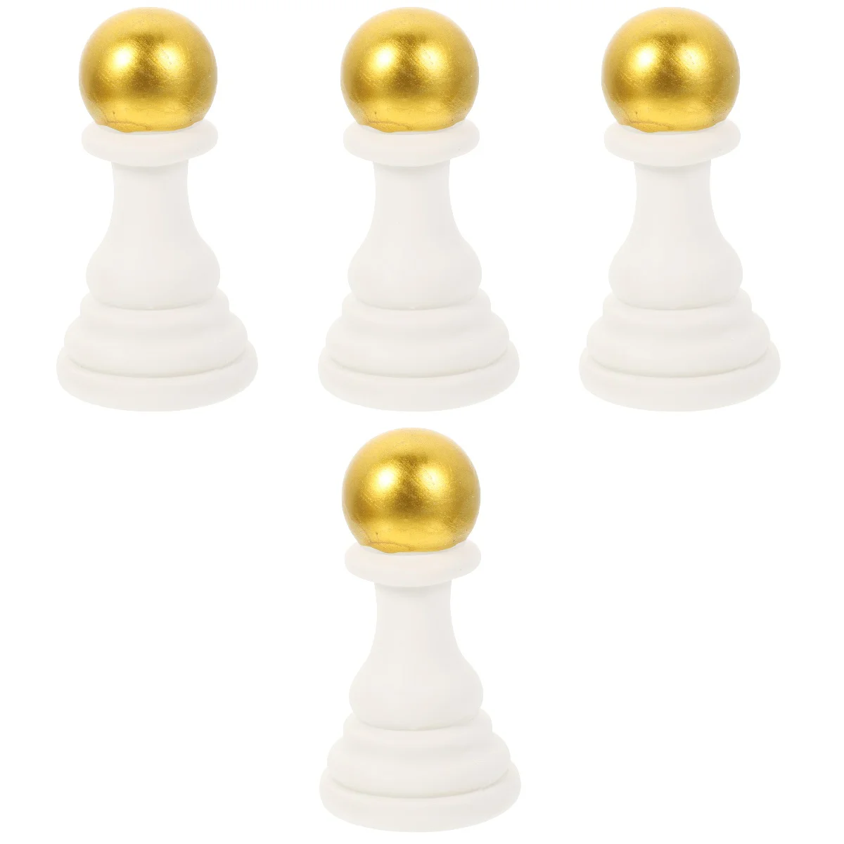 

4pcs Desktop Resin Chess Stylish Chess Decor Chic Chess Sculpture Office Chess Status