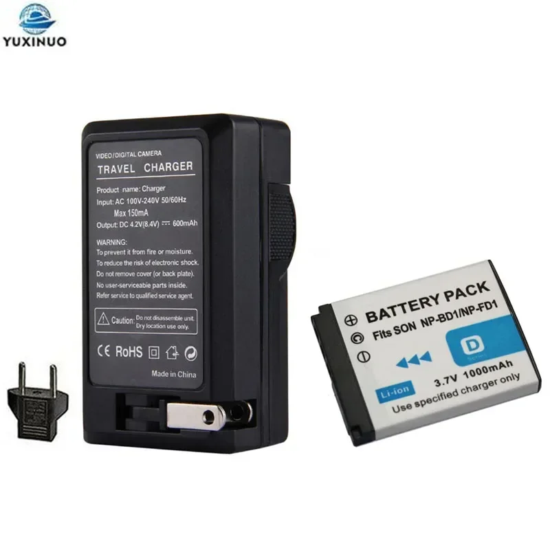 1000 мАч NP-BD1 NP-FD1 NPBD1 NPFD1 Аккумулятор для камеры + зарядное устройство переменного