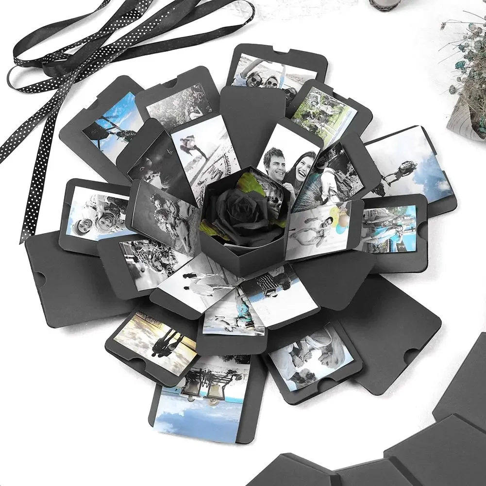 

Creative Explosion Box Hexagonal DIY Photo Album Scrapbooking Bomb Box Gift Boyfriend Girlfriend Birthday Gift Christmas Present