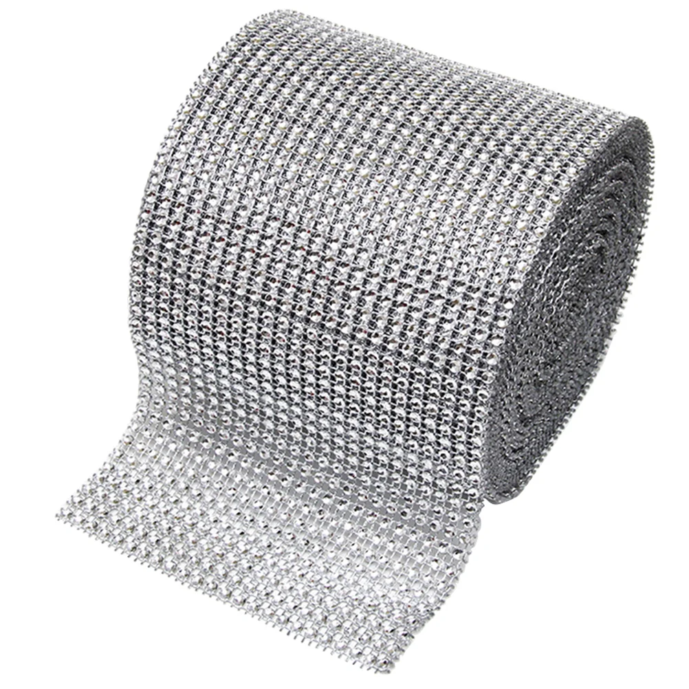

Sparkling Rhinestone Diamond Ribbon Mesh Roll for Wedding Cakes Birthday Party Decor Baby Shower Events and and Crafts