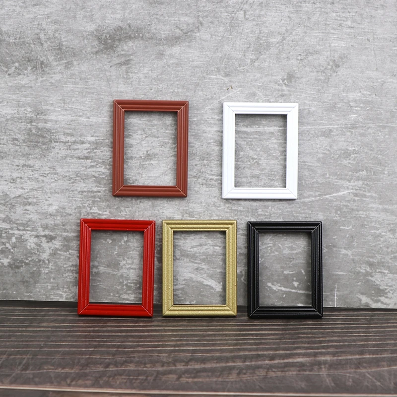 112 retro dollhouse miniature photo frames oil painting frame simulation photo frame doll house decor free global shipping