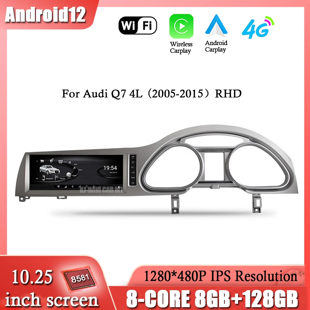 

Android 12 Car Radio Video For Audi Q7 4L 2005 - 2015 RHD Multimedia Navigation Bluetooth GPS Auto Carplay 4G WIFI System 10.25"