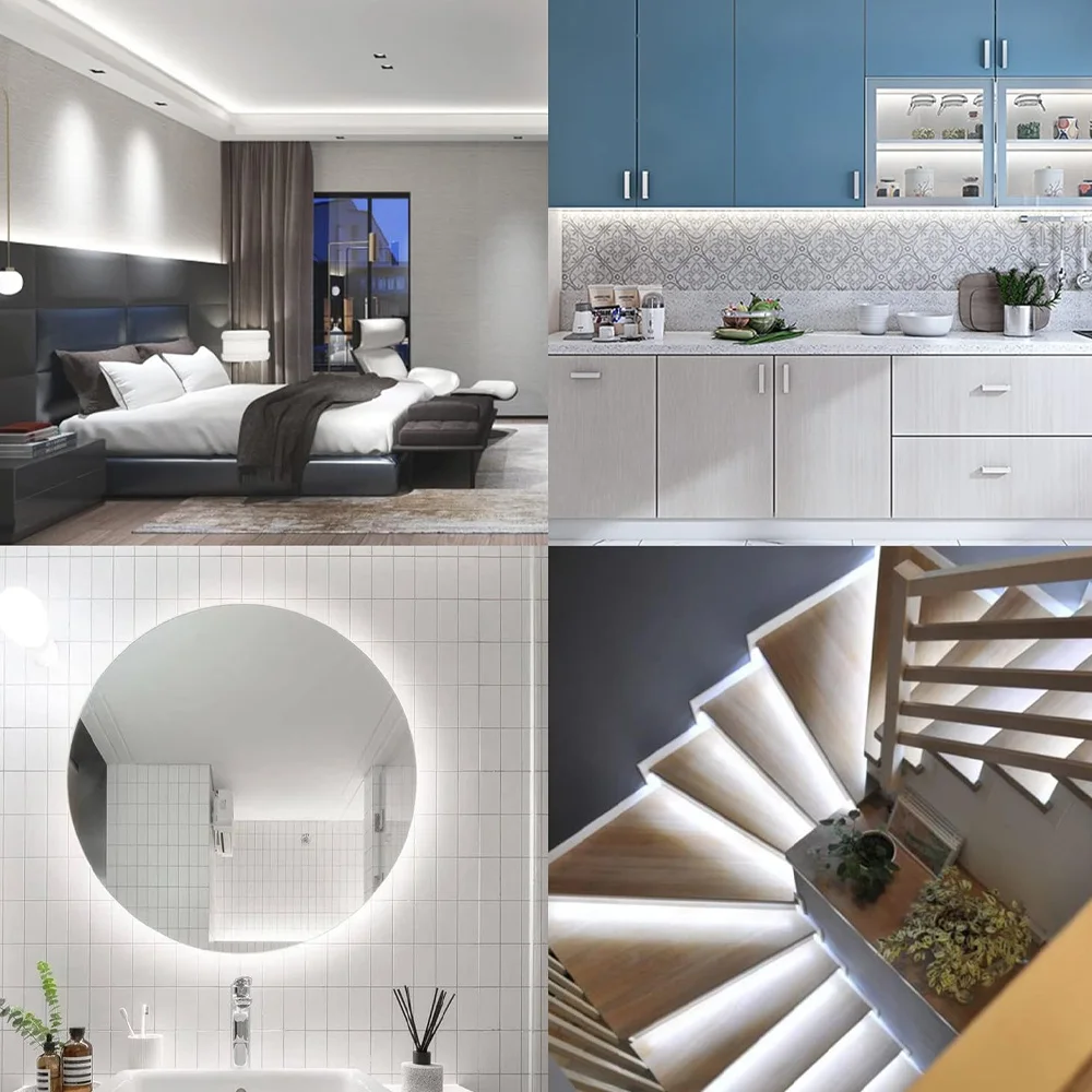 Фото 10M 20M Tuya WiFi COB CCT Светодиодная лента 24V Dual White Room Light 2700-6500K 2.4G RF Dimming Touch Remote f Alexa Google SmartThings №4