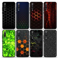 phone case for xiaomi mi a2 8 9 se 9t 10 10t 10s cc9 cc9e note 10 lite pro 5g tpu case cover technology 3d chequered pattern