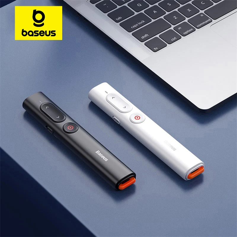Baseus Wireless Presenter PPT Page Turner USB Pointer with Remote Control Infrared Presenter Pen For Projector Powerpoint Slide
