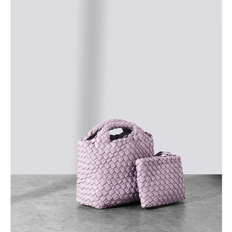 YANATARI Women 2023 small genuine leather designer woven bag bucket Bag mini shoulder handbag  Cowhide green Crossbody Bag