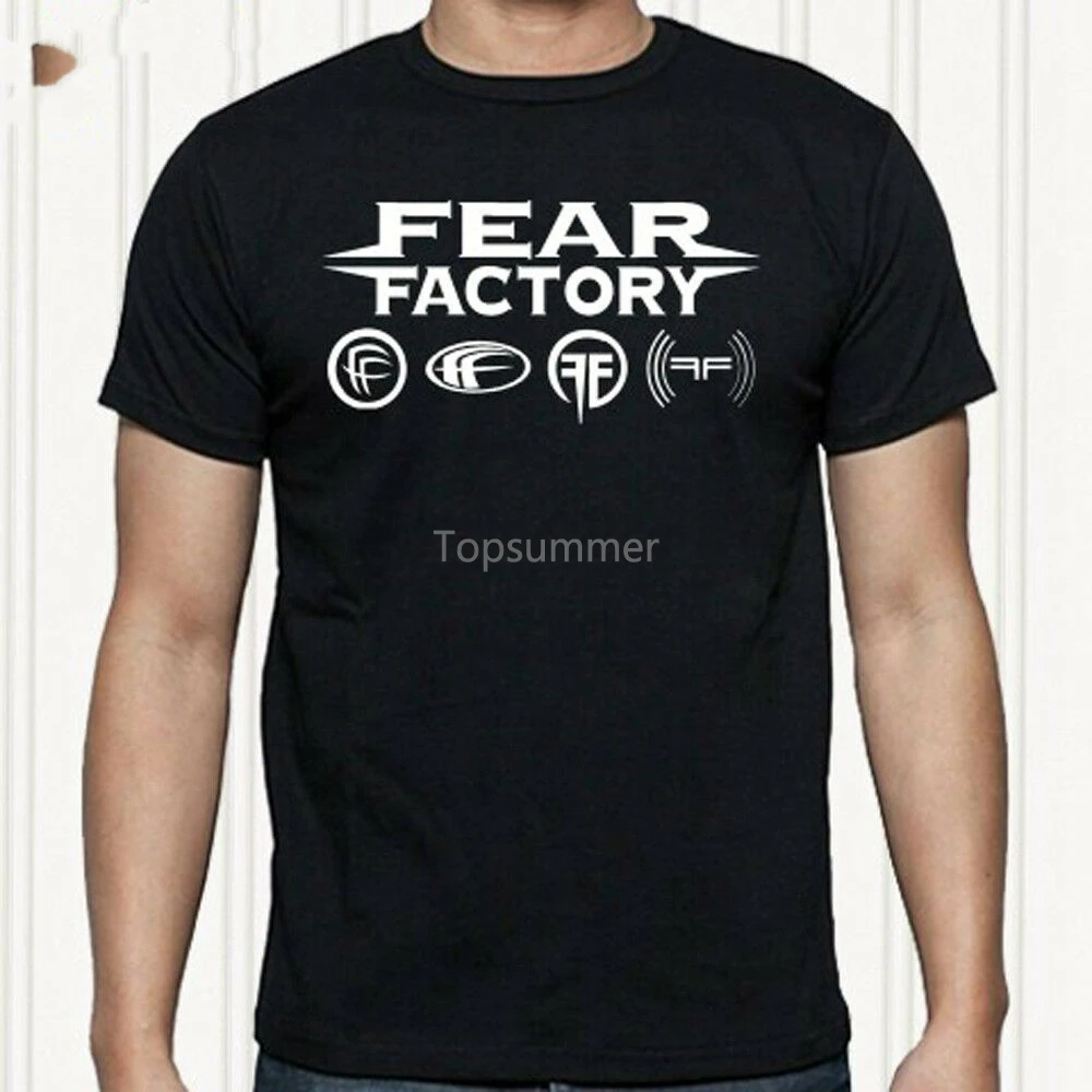 

Fear Factory Album Logo Rock Band Men Black T-Shirt Size S To 3Xl(1)