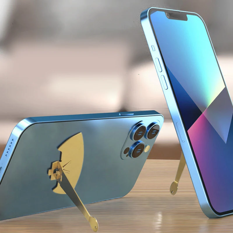 

Ultra-Thin Kickstand for All Cell Phone Foldable Desk Stand Holder Stainless Steel Phone Holder for iPhone 13/12 Mini Pro Max