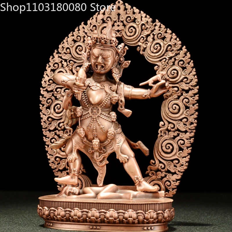 

Красная медная статуя Будды Shan jian