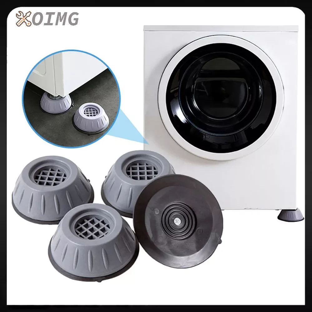 

4Pcs Anti Vibration Legs Pads Rubber Feet Slipstop Silent Skid Raiser Mat For Washing Machine Support Dampers Stand Accessories