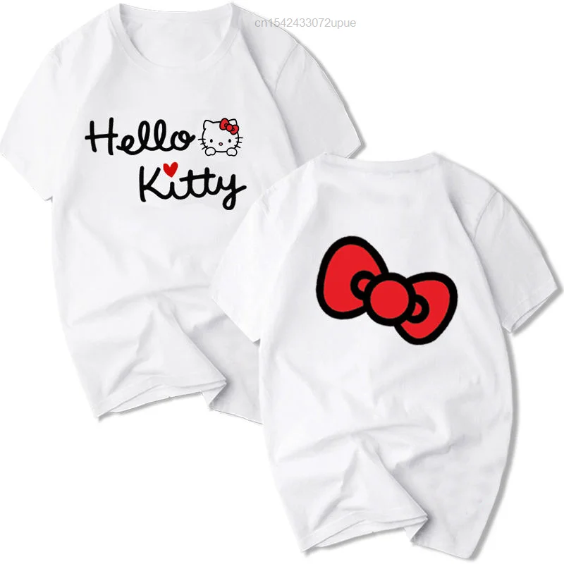 Женская футболка с коротким рукавом и принтом Hello Kitty Y2k |