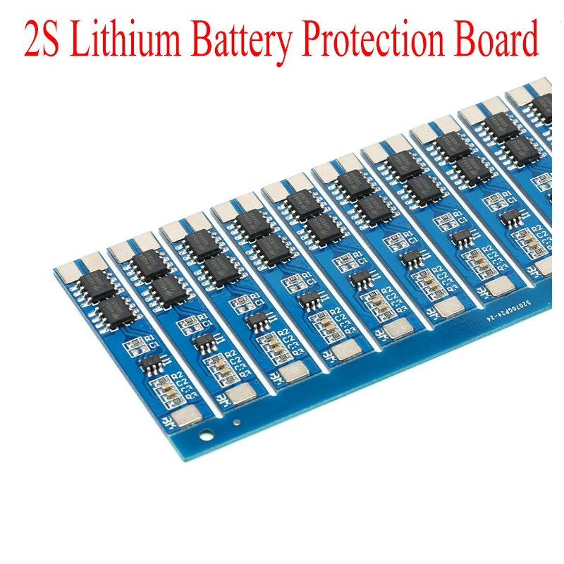 10Pcs 2S Lithium Battery Protection Board 5A 7.4V/8.4V 18650 Battery Board Li-ion Charging BMS Over Charge-Discharge Module