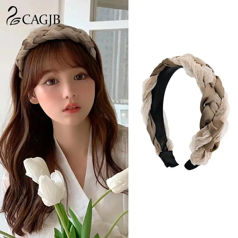 

1pcs Popular Women Hair Hoop Lace Satin Fabric Hairband Party Headpiece Head Wear Girls Hair Accessories