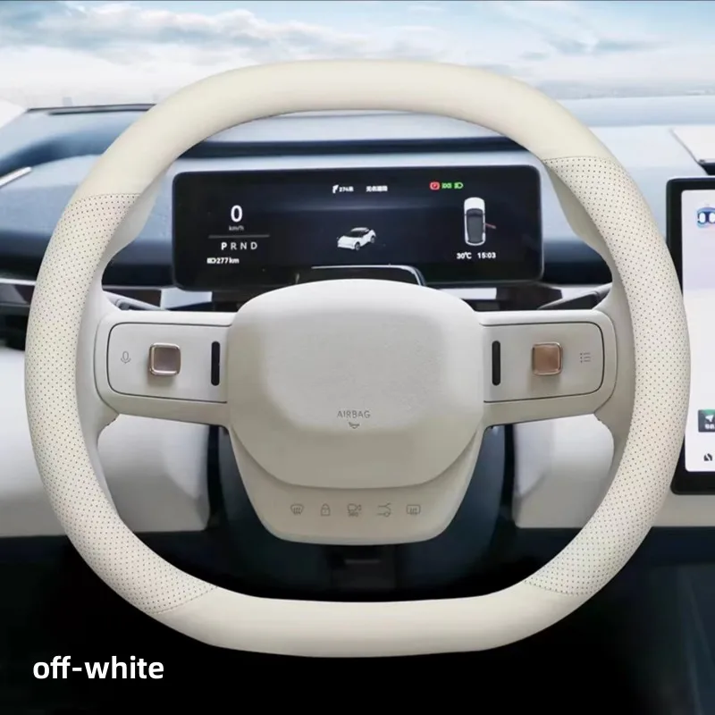 

Кожаный чехол на руль автомобиля, дышащий удобный чехол на руль для ZEEKR X 2023 2024, автомобильные аксессуары