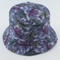 bucket hat men cap summer sun beach uv protection with brim dinosaur reversible holiday accessory for teenagers outdoors