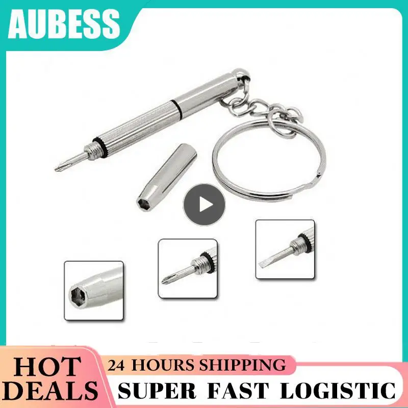 

Multifunctional Portable Repair Tool With Keychain Small Screwdriver Three-in-one Repair Kit Home Accessories Tools