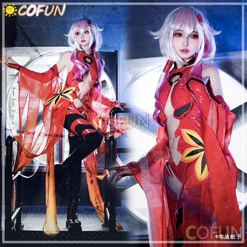 

COFUN игра Виная Корона Инори Юзуриха боевой костюм Косплей Костюм Хэллоуин наряды игровая одежда женский красный сексуальный костюм