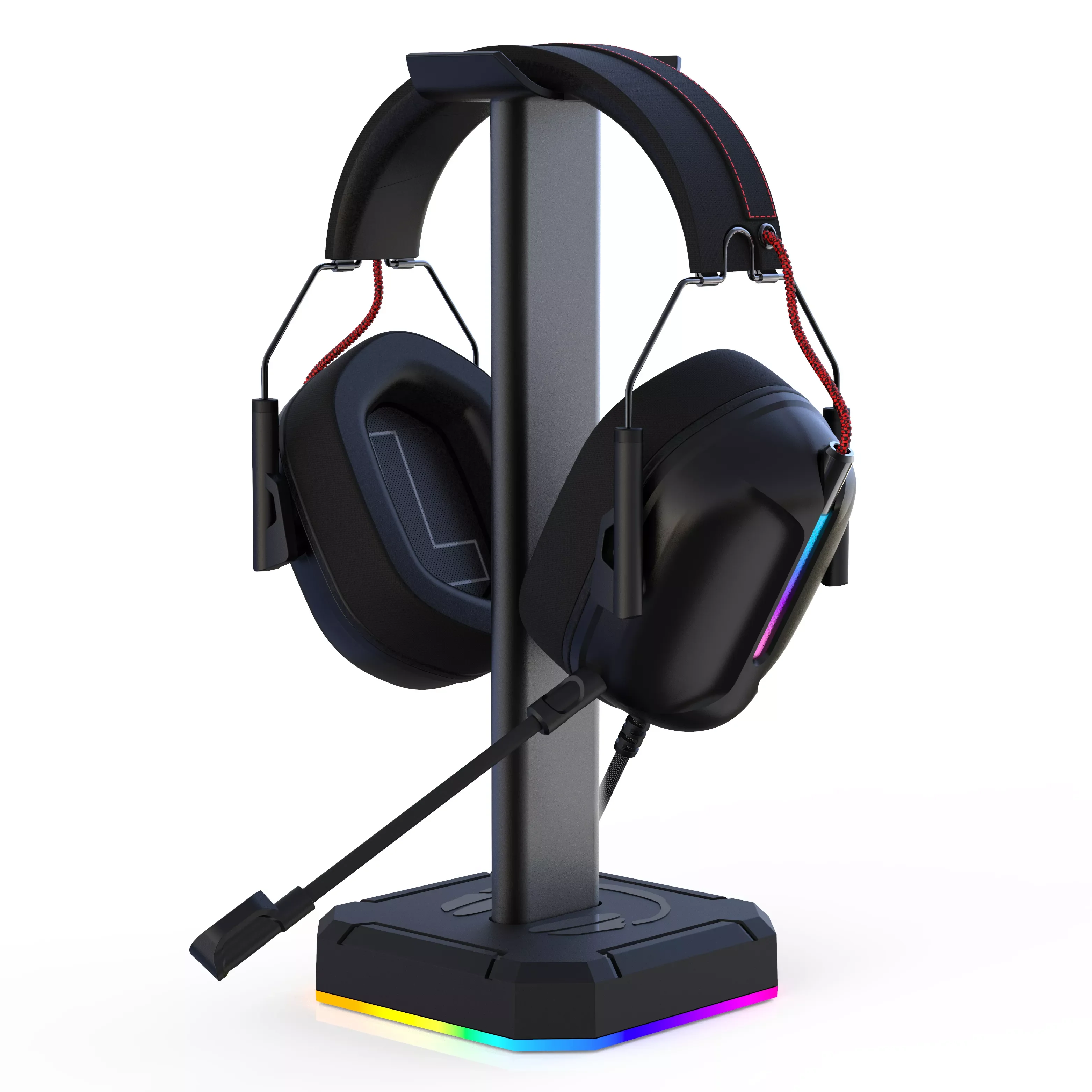 

SCEPTER PRO RGB Headphones Stand with 3 USB 2.0 HUB Ports,Headphone Holder for Gamers Gaming computer PC desk