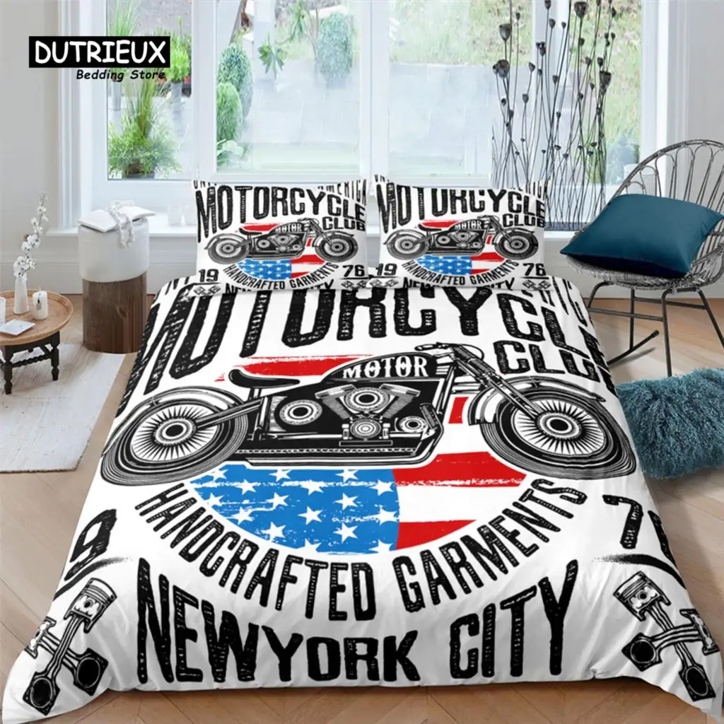 3D Motor Club Print Home Living Luxury 2/3Pcs Comfortable Duvet Cover PillowCase Bedding Sets Queen and King EU/US/AU Size