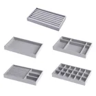 Органайзер бархатный для ювелирных изделий, модный портативный бокс-органайзер с подставкой для демонстрации колец и серег, для макияжа