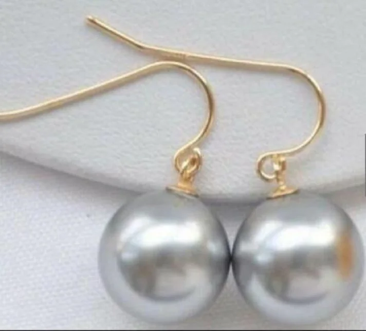 

AAA Beautiful 16mm Gray RAY Shell Pearl Earring