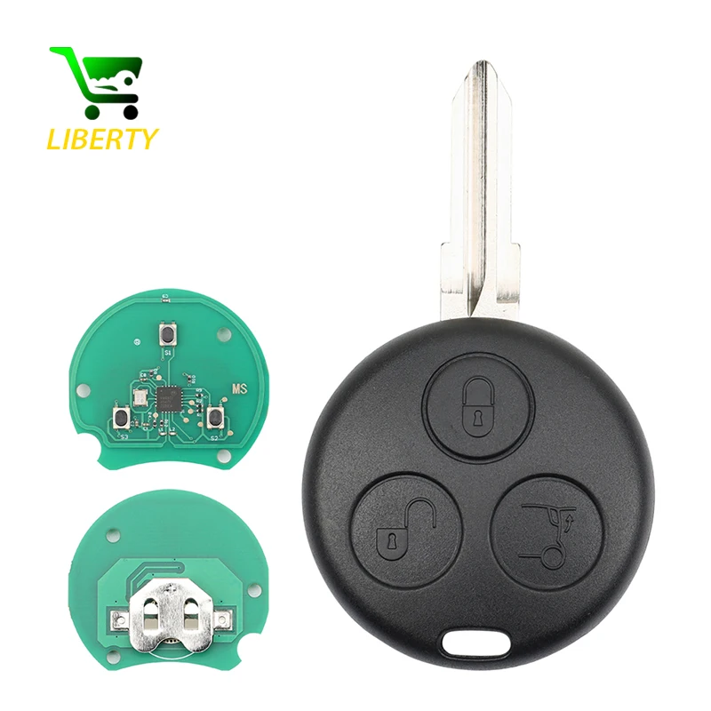 Автомобильный дистанционный ключ Liberty с 3 кнопками 433 МГц для Mercedes Benz Smart Fortwo 450 ForFour