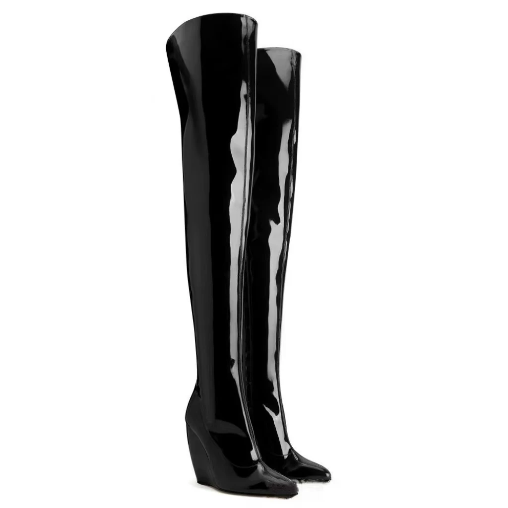 

2023 Autumn/Winter Fashion Women's High Slipsole Cusp Slip On Over The Knee Boots Sexy Sewing Thread