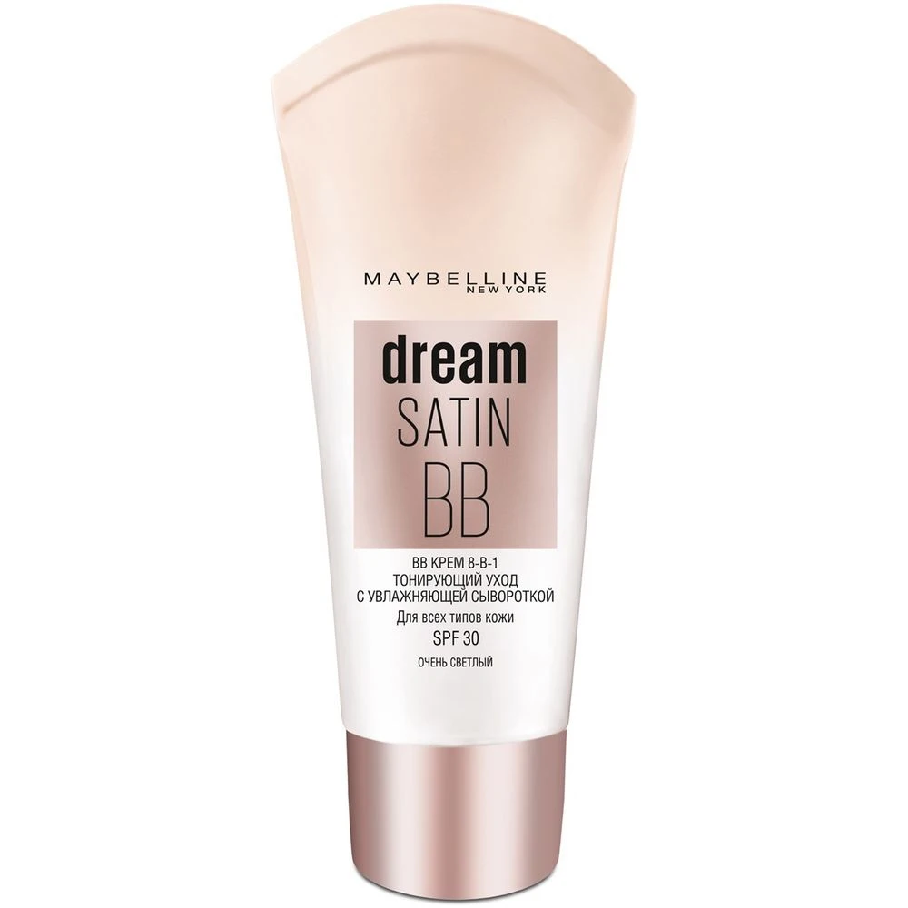 Maybelline New York BB Крем для лица &quotDream Satin" увлажняющий SPF 30 очень светлый мл |
