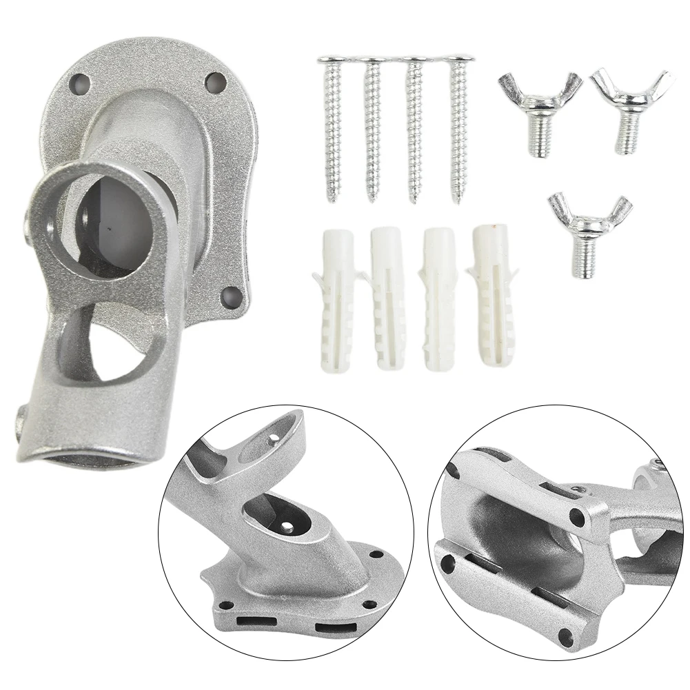 

Heavy Duty Aluminum Adjustable Wall Mount Flagpole Holder Heavy Rust Flag Coated Pole Base Bracket Stand Flag Holder