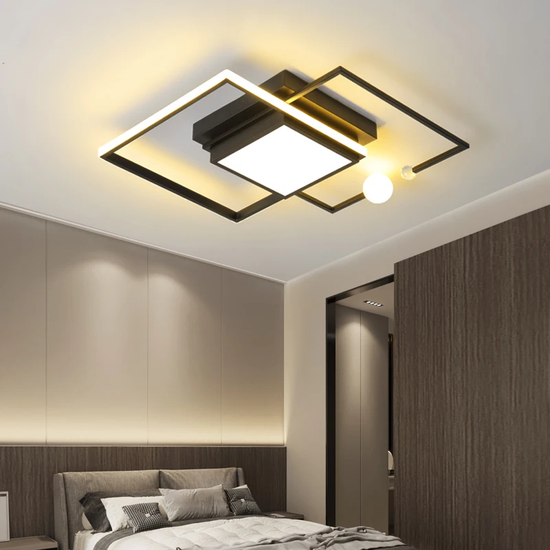 

Modern LED Chandeliers For Living Room Bedroom Study Black White Pendant Light Home Indoor Lighting Decor Ceiling Lamps Fixtures