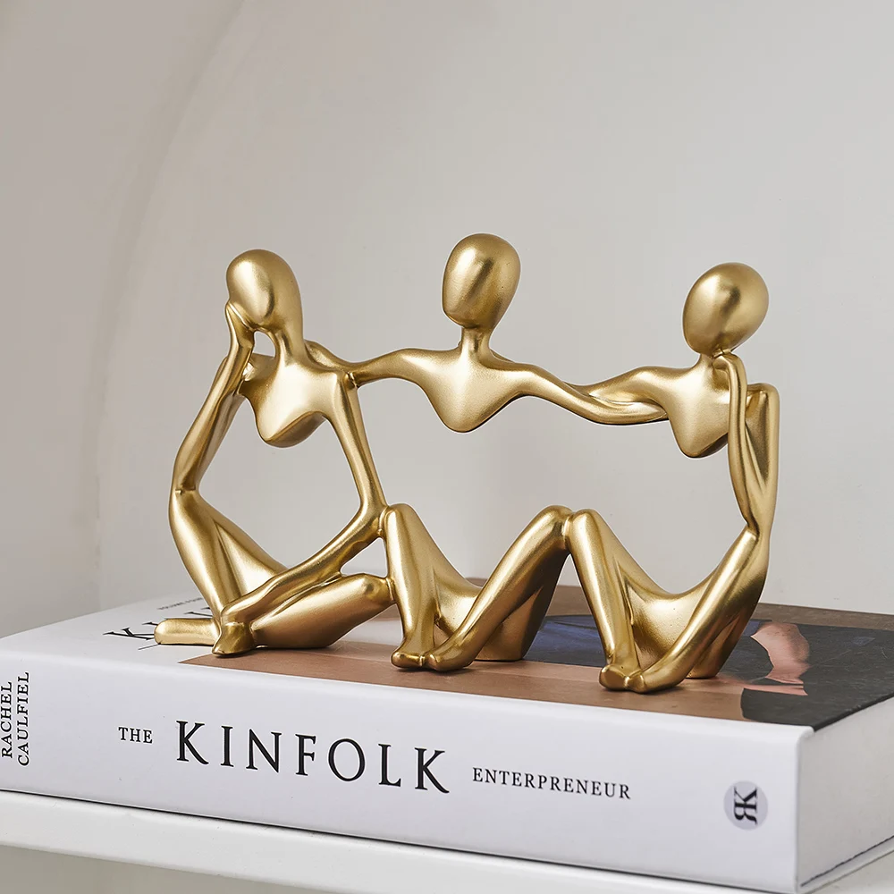 

nordic home decor office desk accessories Creative Gift Modern Ornament sculpture Luxury living room decoration Thinker statue